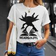 Readsolotl Axolotls Funny Kids Reading Fish Books Kawaii T-Shirt Gifts for Her