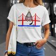 San Francisco Cat Golden Gate Bridge Book Lover Vintage T-Shirt Gifts for Her