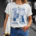 Sarcastic Anti Social Book Club Cat Skull Book Lover T-Shirt Gifts for Her Sarcastic Anti Social Book Club Cat Skull Book Lover T-Shirt Gifts for Her