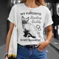 Siamese Cat Reading And Books T-Shirt Gifts for Her