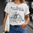 Teach Children To Worship Satan Satanic Demon Devil Book T-Shirt Gifts for Her