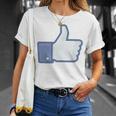 Thumbs Up Like Face Book Icon T-Shirt Gifts for Her