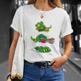 Triathlete Eating Sleeping Reading Dragon Book T-Shirt Gifts for Her