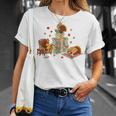 Turkey Reading Books Fall Librarian Book Lover Teacher Kids T-Shirt Gifts for Her