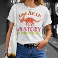 Unearth a Story Summer Reading 2026 Triceratops Dino Book T-Shirt Gifts for Her Unearth a Story Summer Reading 2026 Triceratops Dino Book T-Shirt Gifts for Her