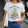Unearth a Story Triceratops Dinosaur Reading Books Cute Dino T-Shirt Gifts for Her Unearth a Story Triceratops Dinosaur Reading Books Cute Dino T-Shirt Gifts for Her
