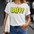 Vintage Comic Book Style Sound Effect Biff T-Shirt Gifts for Her