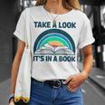 Vintage Retro Style Rainbow Take a Look It's In a Book Read T-Shirt Gifts for Her Vintage Retro Style Rainbow Take a Look It's In a Book Read T-Shirt Gifts for Her