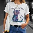 We'Re All Mad Here Cheshire Cat Alice Wonderland Book Boys T-Shirt Gifts for Her We'Re All Mad Here Cheshire Cat Alice Wonderland Book Boys T-Shirt Gifts for Her