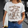 Western Life Book Lover Reading We Reads At Dawn Cowgirls T-Shirt Gifts for Her