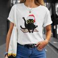 Witchy Book Lover Christmas Cat Reading Mystic Bookworm T-Shirt Gifts for Her Witchy Book Lover Christmas Cat Reading Mystic Bookworm T-Shirt Gifts for Her