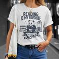 Women's Book Lover Bookish Panda Reading Is My Favorite Sport T-Shirt Gifts for Her Women's Book Lover Bookish Panda Reading Is My Favorite Sport T-Shirt Gifts for Her