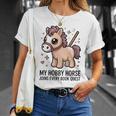 Women's My Hobby Horse Joins Every Book Quest Reading Lover T-Shirt Gifts for Her