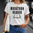 Women's Marathon Reader Book Reader T-Shirt Gifts for Her