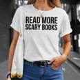 Women's Read More Scary Books Reading Lover T-Shirt Gifts for Her