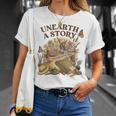 Women's Unearth A Story Summer Reading 2026 Flower Butterfly Book T-Shirt Gifts for Her