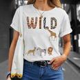 Zoo Animals Wild About Reading Books Reader Lover Librarian Premium Tri-Blend T-Shirt Gifts for Her