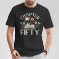 1976 Chapter Fifty 50th Birthday Decorations Wildflower Book T-Shirt Unique Gifts