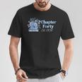 1986 Chapter Forty 40th Birthday Blue Toile Floral Book T-Shirt Unique Gifts 1986 Chapter Forty 40th Birthday Blue Toile Floral Book T-Shirt Unique Gifts