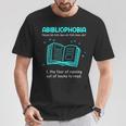 Abibliophobia Abibliophobie Definition Books T-Shirt Unique Gifts