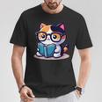 Adorable Book Lover Calico Cat With Reading Glasses Cute For Men Women Kids T-Shirt Unique Gifts Adorable Book Lover Calico Cat With Reading Glasses Cute For Men Women Kids T-Shirt Unique Gifts