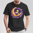 Alien Reading Book UFO Moon Space Astronomy T-Shirt Unique Gifts