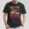 Animal Just A Girl Who Loves Red Pandas And Books Reading T-Shirt Unique Gifts