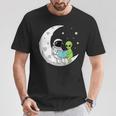 Astronaut And Alien Reading On Moon Space Book Lover Sci Fi T-Shirt Unique Gifts