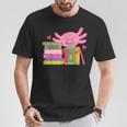 Axolotl Book Reading Librarian English Teacher For Men Women Kids T-Shirt Unique Gifts