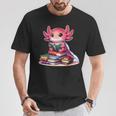 Axolotl Reading Bookworm Book Lovers T-Shirt Unique Gifts