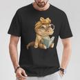 Baby Crocodile Small Book Reading Reptile Graphic Portrait T-Shirt Unique Gifts