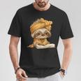 Baby Sloth Open Book Reading Animal Lover Graphic Portrait T-Shirt Unique Gifts Baby Sloth Open Book Reading Animal Lover Graphic Portrait T-Shirt Unique Gifts