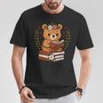 Bear Reading Book Graphic Bear With Book Floral T-Shirt Unique Gifts Bear Reading Book Graphic Bear With Book Floral T-Shirt Unique Gifts