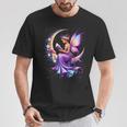 Beautiful Book Fairy Reading Crescent Moon Gothic Bookish T-Shirt Unique Gifts