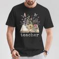 Beautiful Floral Open Book Teacher Men Women T-Shirt Unique Gifts