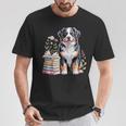 Bernese Mountain Dog Berner Bookworm Flowers Book Reading T-Shirt Unique Gifts Bernese Mountain Dog Berner Bookworm Flowers Book Reading T-Shirt Unique Gifts