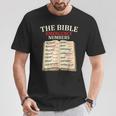 The Bible Book Of Emergency Numbers Religious Christian T-Shirt Unique Gifts