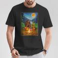 Bigfoot And Alien Reading Books Campfire Halloween T-Shirt Unique Gifts Bigfoot And Alien Reading Books Campfire Halloween T-Shirt Unique Gifts