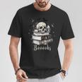 Boo Skeleton Skull Books Halloween Women School Teacher Kid T-Shirt Unique Gifts