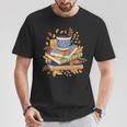 Book & Autumn Fall Lover Bookworm Hello Fall Bookish Reading T-Shirt Unique Gifts