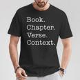 Book Chapter Verse Context Theology Christian Reformed T-Shirt Unique Gifts