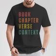 Book Chapter Verse Context T-Shirt Unique Gifts Book Chapter Verse Context T-Shirt Unique Gifts