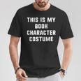 This Is My Book Character Costume Halloween Easy Kids Adult T-Shirt Unique Gifts