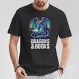 Book Dragons And Books Reading Lover T-Shirt Unique Gifts