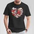 Book Lover Heart Shape Reading Librarian Valentine Men Women T-Shirt Unique Gifts