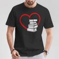 Book Nerd's Book Lover's Valentine's Day T-Shirt Unique Gifts