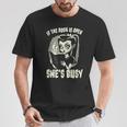 If The Book Is Open She's Busy Witch Goth Girl Loves To Read T-Shirt Unique Gifts