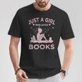 Book Reading Lover Tee Just A Girl Who Loves Books T-Shirt Unique Gifts