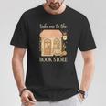 Take Me To The Book Store Cozy Bookshop Cat Aesthetic T-Shirt Unique Gifts
