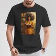 Bookish Melanin Afro Girl Reading Book Bookstore Woman T-Shirt Unique Gifts